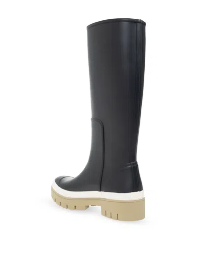 Tory Burch Woman Knee Boots Black Size 11 Rubber