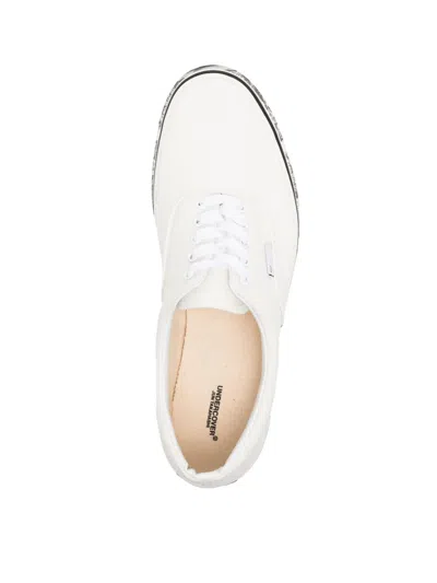 Undercover Printed Soles Canvas Sneakers In White