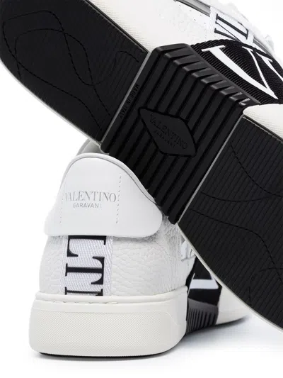 Valentino White Low-top Calfskin Vl7n Sneakers