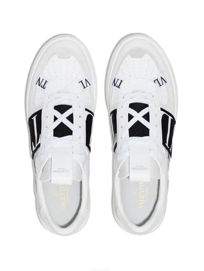 Valentino White Low-top Calfskin Vl7n Sneakers