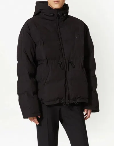 Valentino V Logo Down Jacket In Black