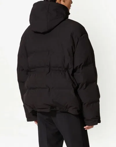 Valentino V Logo Down Jacket In Black