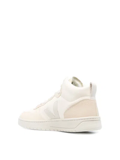Veja V-15 Chromefree Pebbled-leather High-top Sneakers