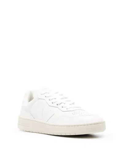 Veja V-90 Panelled Leather Sneakers
