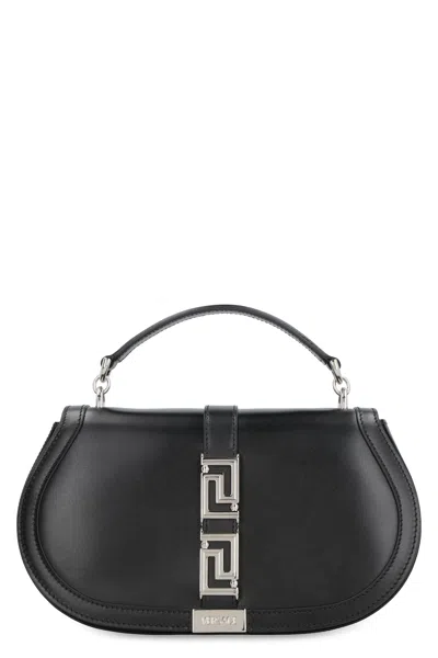 Versace Women's Greca Goddess Leather Crossbody Bag In Black