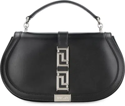 Versace Women's Greca Goddess Leather Crossbody Bag In Black