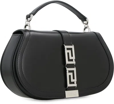 Versace Women's Greca Goddess Leather Crossbody Bag In Black