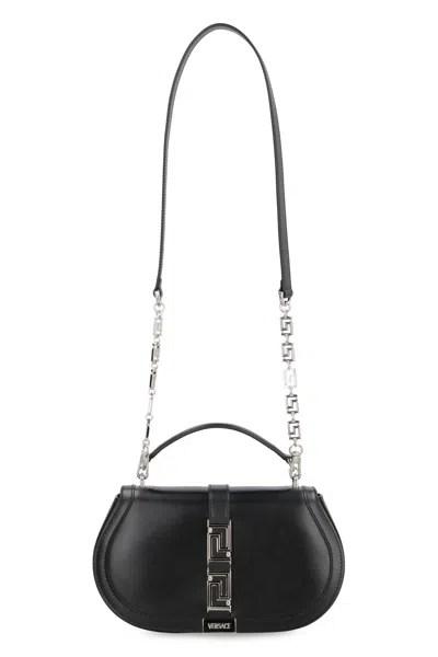 Versace Women's Greca Goddess Leather Crossbody Bag In Black