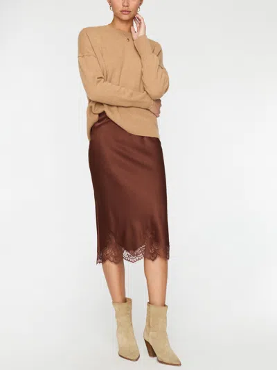 Brochu Walker The Everyday Cashmere Bright Crew In Camel Mélange