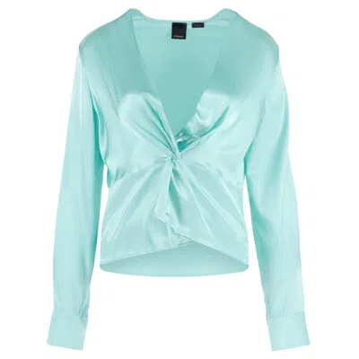Pinko Twist-detail Silk Blouse