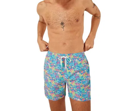 Chubbies Men's The Tropical Bunches Quick-dry 5-1/2" Swim Trunks With Boxer-brief Liner In Multi