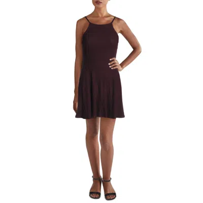 Sadie & Sage Womens Sleeveless Halter Mini Dress In White