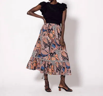 Cleobella Jodie Ankle Skirt In Mirage Print In Multi