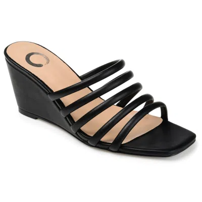 Journee Collection Women's Rizie Wedge In Black