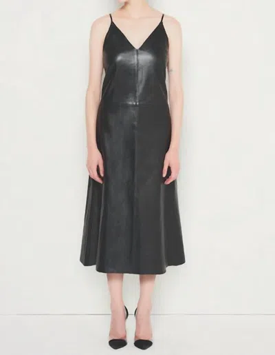 As By Df Kat Upcycled Leather Slip Dress In Black