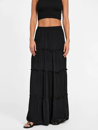 Guess Factory Melanie Maxi Skirt In Black