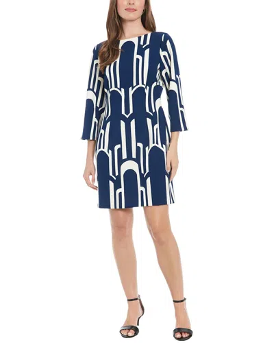 London Times Mini Dress In Blue