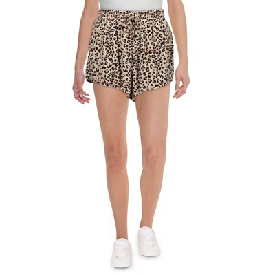 Charlie Holiday Womens Knit Short Wide Leg Shorts In Multi