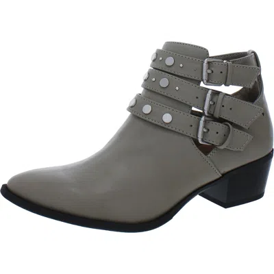 Shop Circus By Sam Edelman Henna Womens Faux Leather Studded Ankle Boots In Yellow