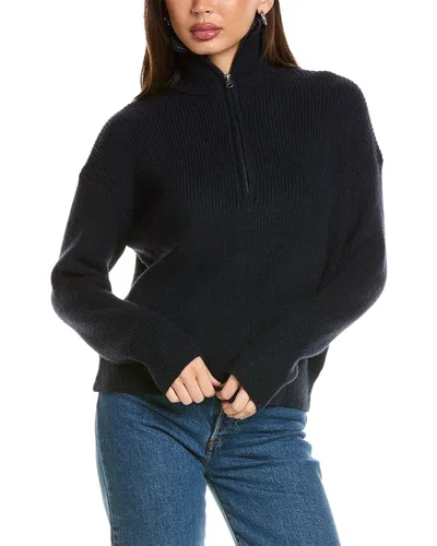 Serenette 1/2-zip Funnel Sweater In Blue