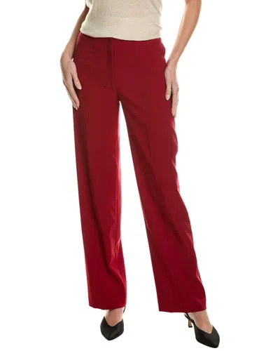 Anne Klein High Waist Straight Leg Pants In Red