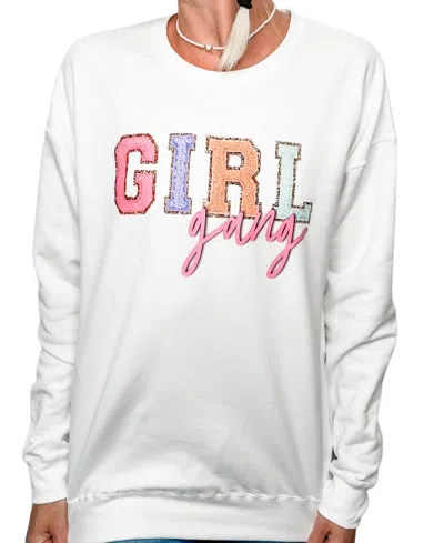 Kissed Apparel Girl Gang Sweatshirt In White In White