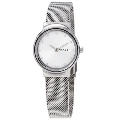 Skagen Freja Quartz Silver Dial Ladies Watch Skw2715 In Green