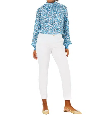 Lilly Pulitzer Gretchen High Rise Straight Leg Pants In Resort White In White