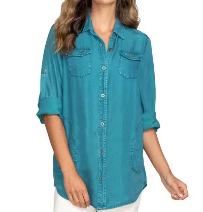 Stella Carakasi Classic Tencil Tunic In Lagoon In Pink