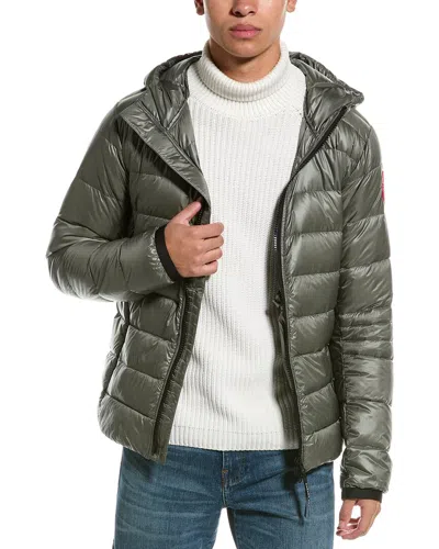 Canada Goose Crofton Hoody Recycled Nylon Down Jacket In Green