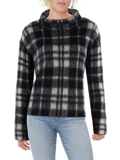 Polo Ralph Lauren Womens Alpaca Plaid Pullover Sweater In Grey