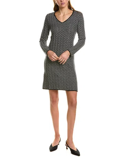 Kier + J Wool & Cashmere-blend Sweaterdress In Black