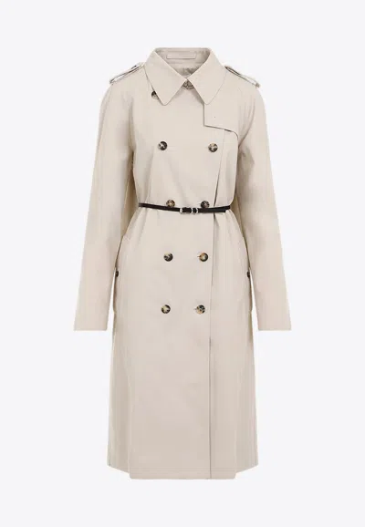 Givenchy Double-breasted Trench Coat In Beige