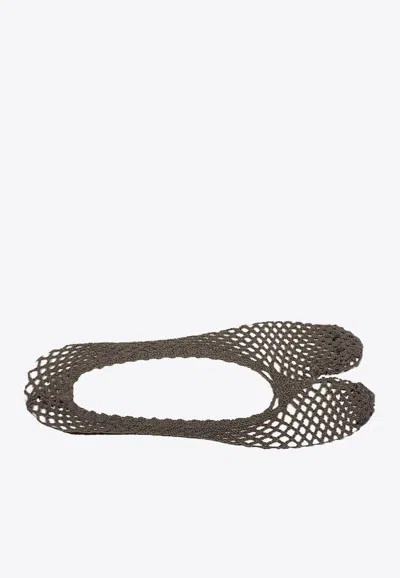 Antipast Fishnet Tabi Socks In Gray