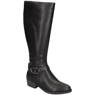 Easy Street Luella Plus Womens Faux Leather Block Heel Knee-high Boots In Multi