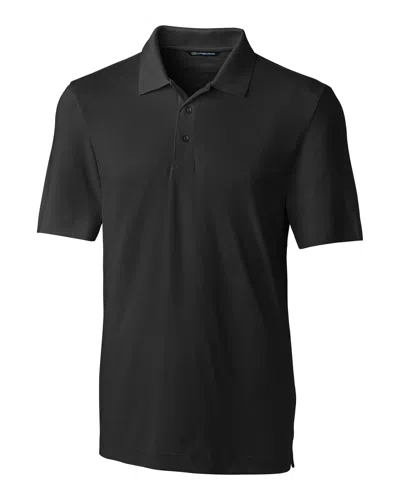 Cutter & Buck Solid Performance Recycled Polyester Polo In Black