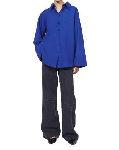 Rodebjer Imola Shirt In Workwear Blue In Multi