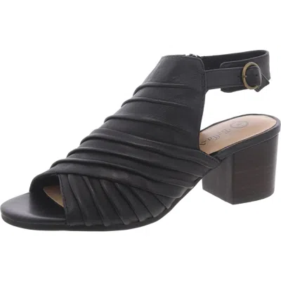 Bella Vita Dayana Womens Faux Leather Round Toe Block Heel In Black