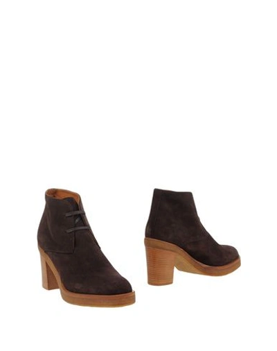 Veronique Branquinho Ankle Boot In Dark Brown