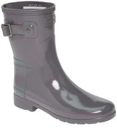 Hunter Women's Original Refined Short Gloss Rain Boot In Stratus In Multi