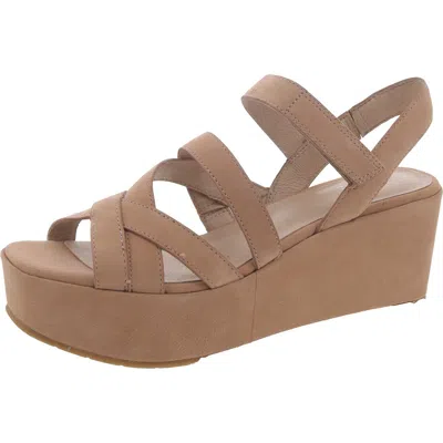 Eileen Fisher Mazy Womens Nubuck Padded Insole Wedge Sandals In Multi