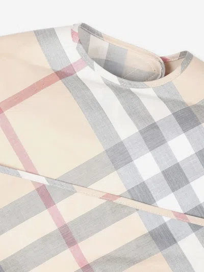 Burberry Baby Wes Check Bib In Beige