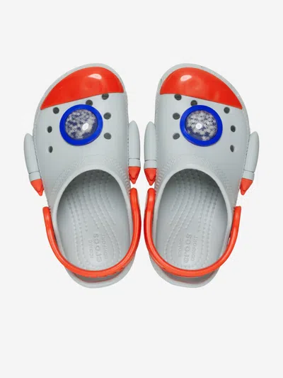 Crocs Boys Classic Rocket Ship Clog In Grey