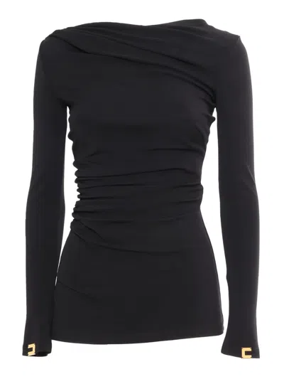 Elisabetta Franchi Women's Draped Top In Black