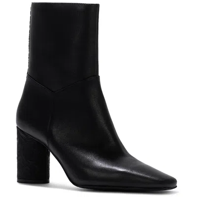 Donald J Pliner Hinda Womens Snake Print Embossed Ankle Boots In Black