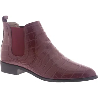 Array Regan Womens Faux Leather Ankle Booties In Multi