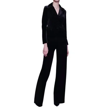 Chiara Boni Nazife Velvet Pants In Black In Black