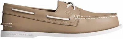 Sperry Men's Original Seacycled Boat Shoe In Taupe In Grey