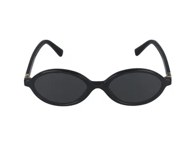Miu Miu Nero Acetate Sunglasses In Black