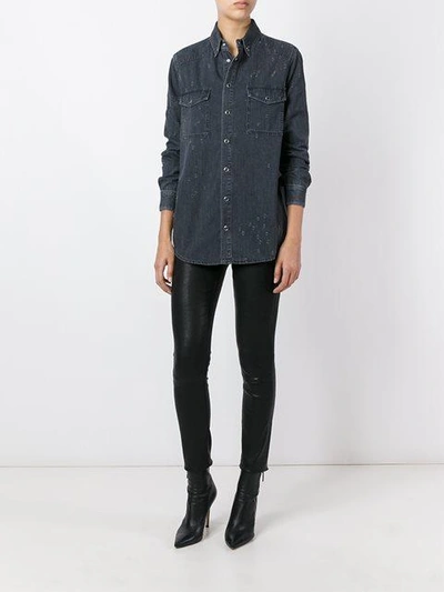 Givenchy Distressed Denim Shirt